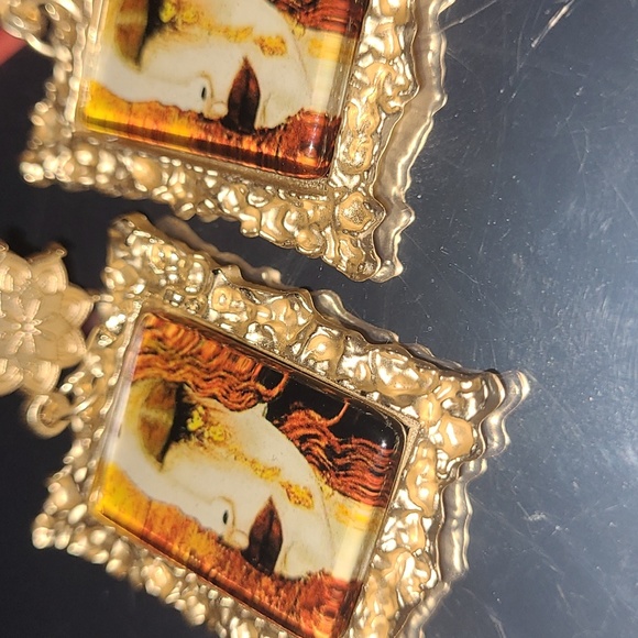 Golden Tears ❤️ Earrings - Picture 3 of 7